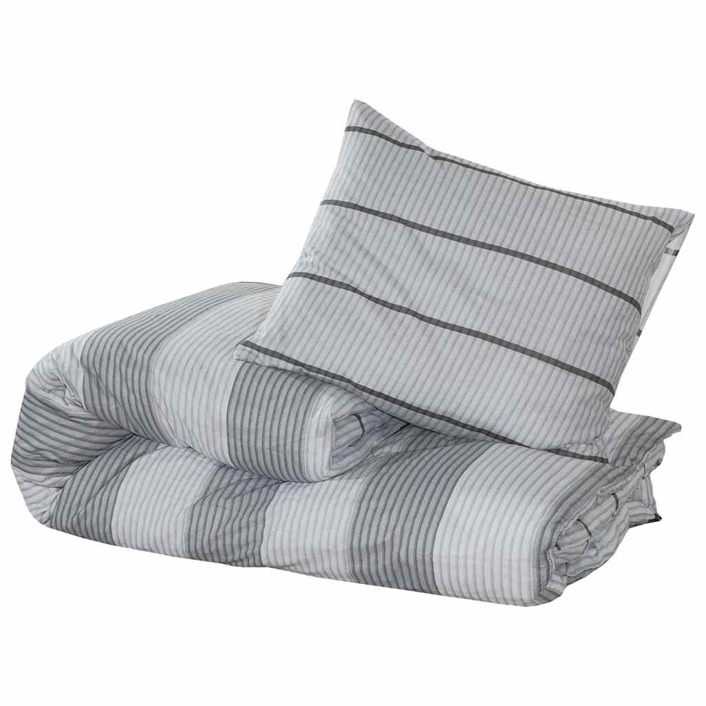 Vidaxl Duvet Crossing Set 200x200 cm de algodón gris
