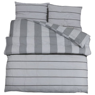 Vidaxl Duvet Superay Set 200x220 cm Cotton Grey