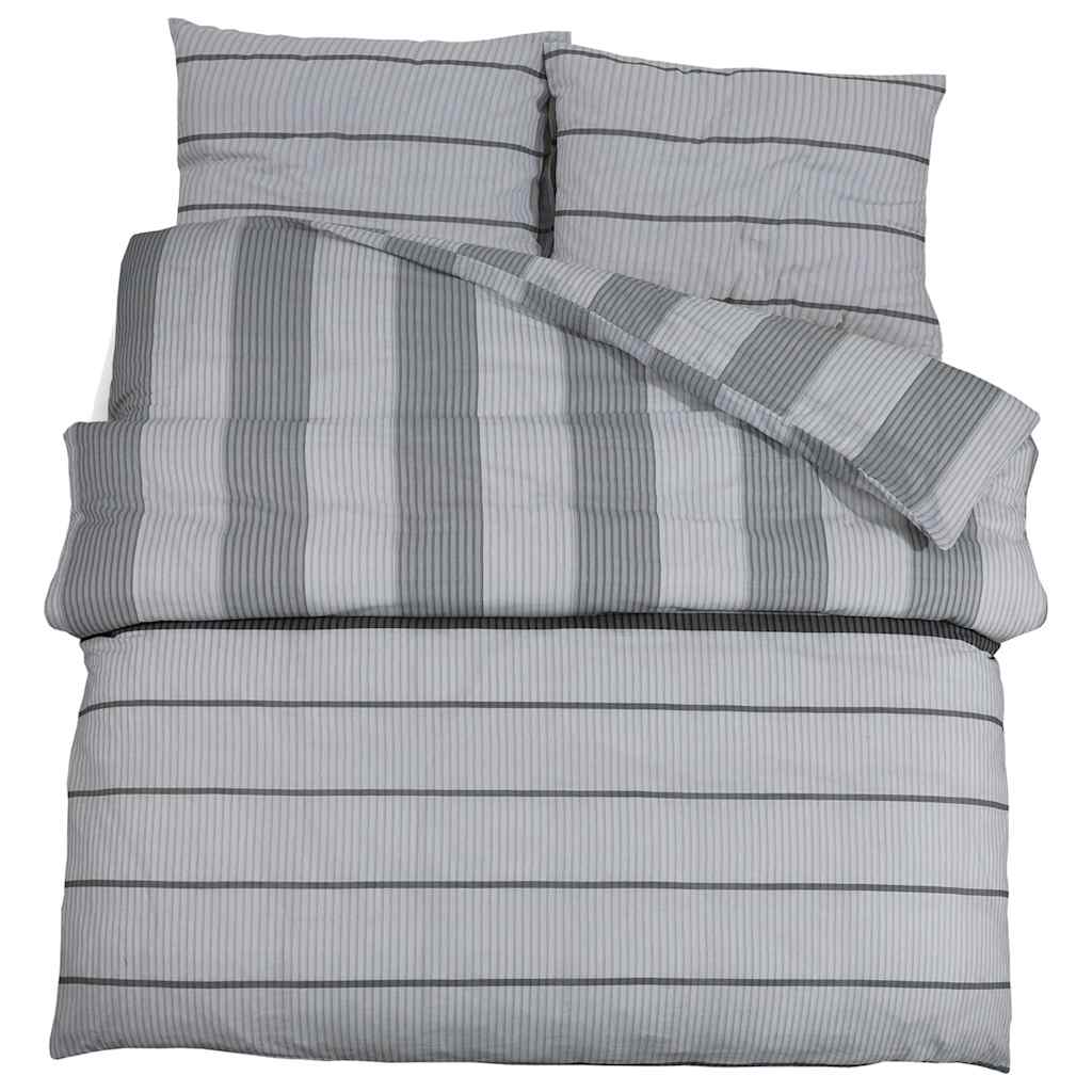 Vidaxl Duvet Superay Set 200x220 cm Cotton Grey