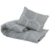 Vidaxl Duvet Crossing Set set 200x200 cm di cotone grigio