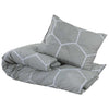 Vidaxl Duvet Sumpay set 220x240 cm di cotone grigio