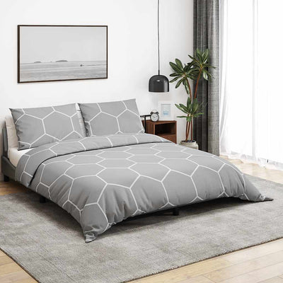 Vidaxl Duvet Sumpay set 220x240 cm di cotone grigio