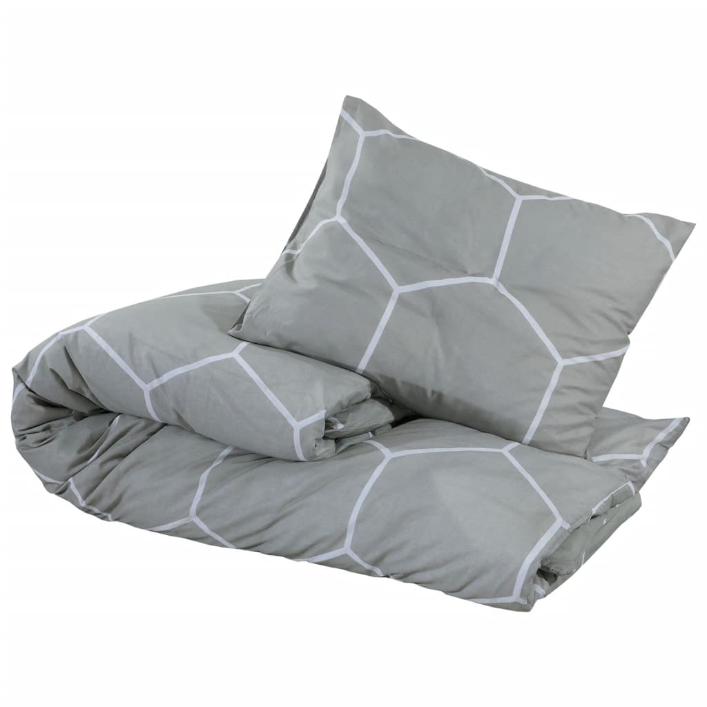 Vidaxl Duvet Crossing Set 200x200 cm de algodón gris