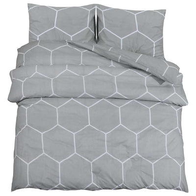 Vidaxl Duvet Superay Set 200x220 cm Cotton Grey