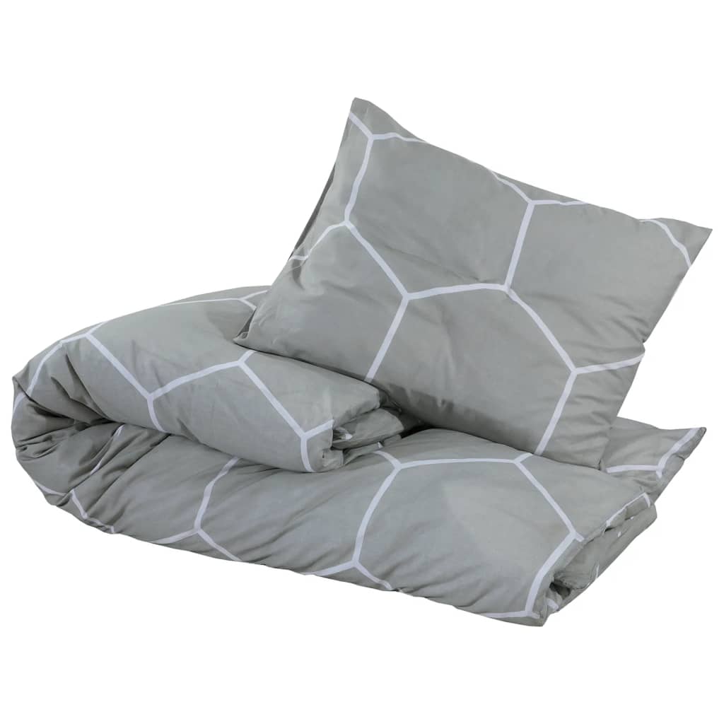 Vidaxl Duvet Crossing Set 200x200 cm de algodón gris