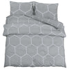 Set de cruce de edredón Vidaxl 225x220 cm de algodón gris