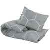Set de cruce de edredón Vidaxl 225x220 cm de algodón gris