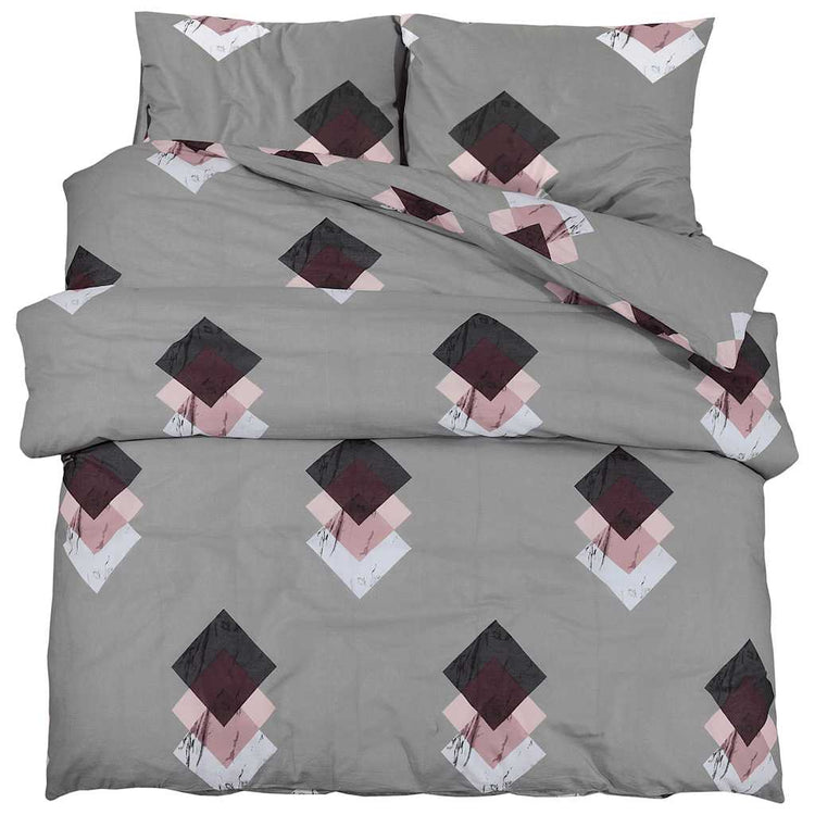 Set de cruce de edredón Vidaxl 240x220 cm de algodón gris