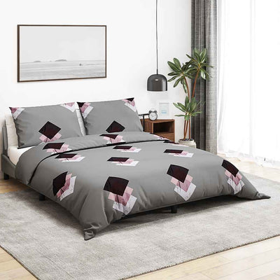 Vidaxx juego de funda nórdica 140x200 cm algodón gris