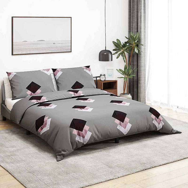 Vidaxl Duvet Sumpay set 220x240 cm di cotone grigio