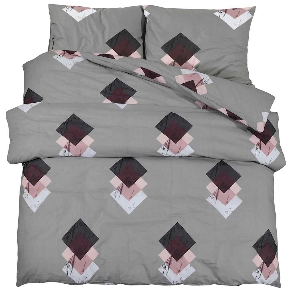 Vidaxl nuvial overray set 135x200 cm de algodón gris