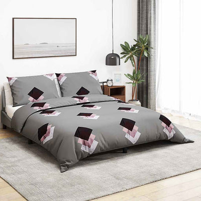 Vidaxl nuvial overray set 135x200 cm de algodón gris