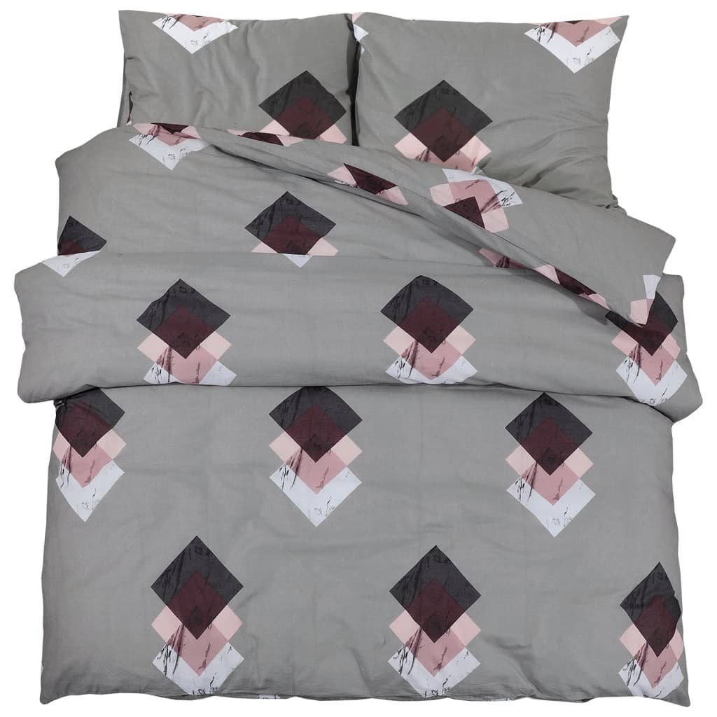 Vidaxl Duvet Superay Set 200x220 cm Cotton Grey