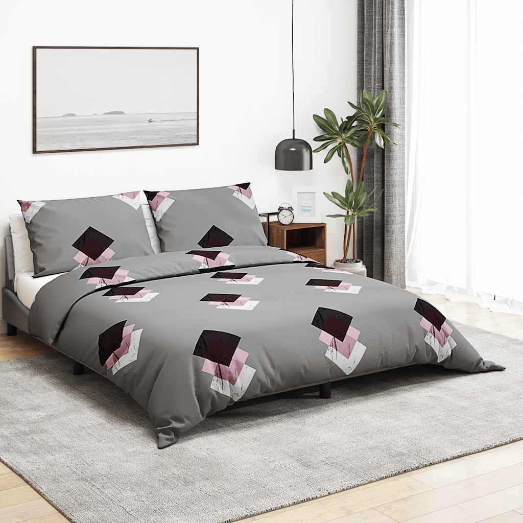 Parure copripiumino Vidaxx 225x220 cm cotone grigio