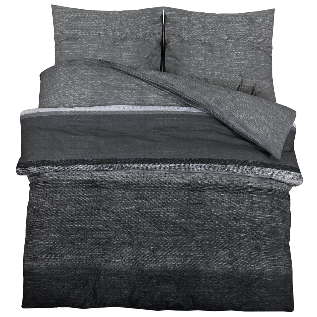 Vidaxl Duvet Sumpay set 140x200 cm di cotone grigio scuro
