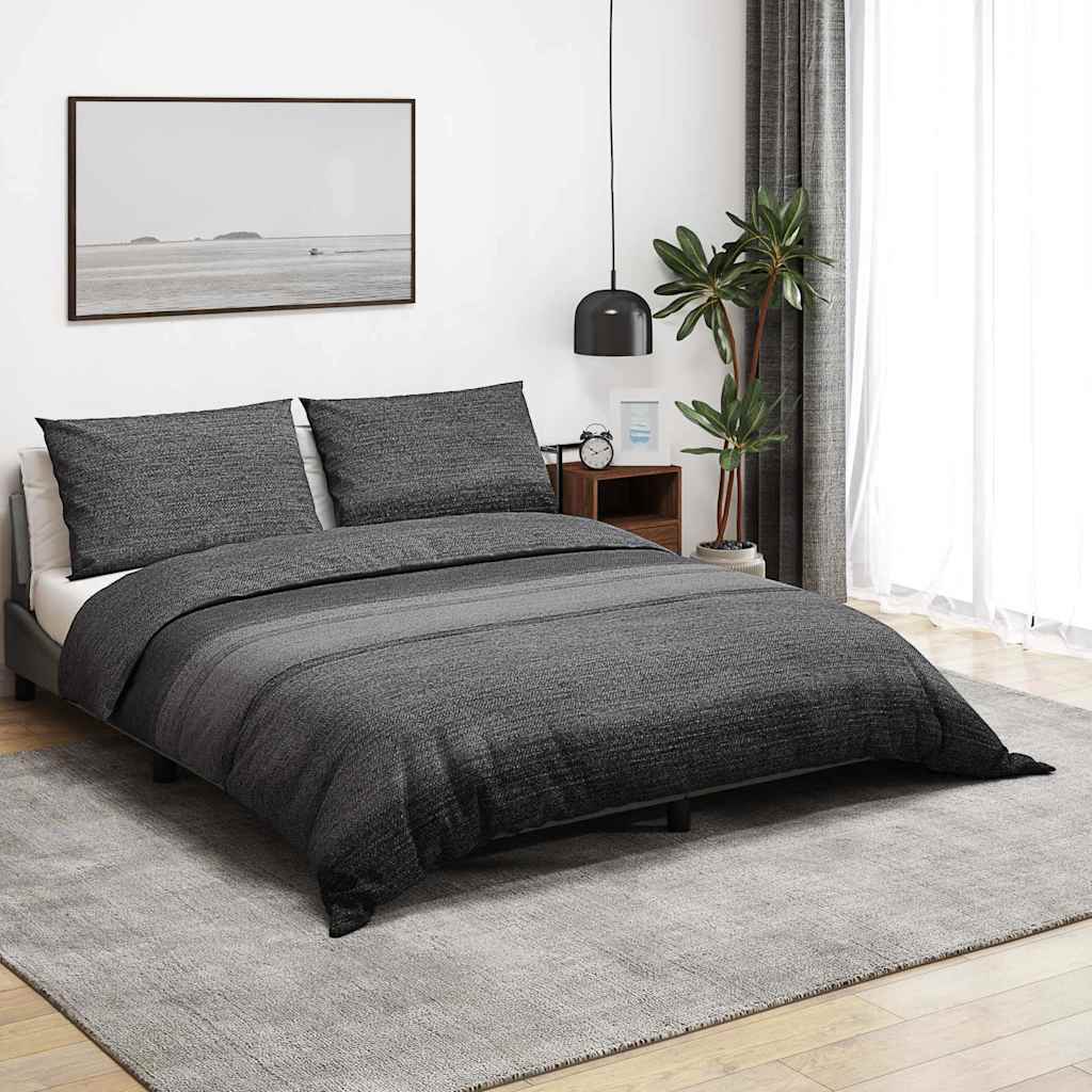 Vidaxl nuvial overray set 220x240 cm algodón gris oscuro
