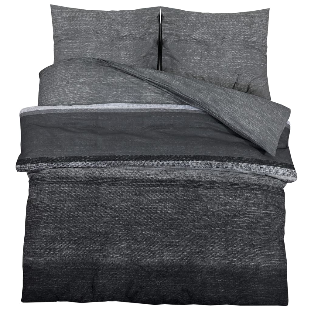 Set de cubierta vórica de Vidaxl 260x240 cm Algodón gris oscuro