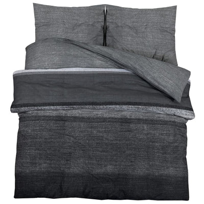 Set di coperture per piumone Vidaxl 260x240 cm di cotone grigio scuro