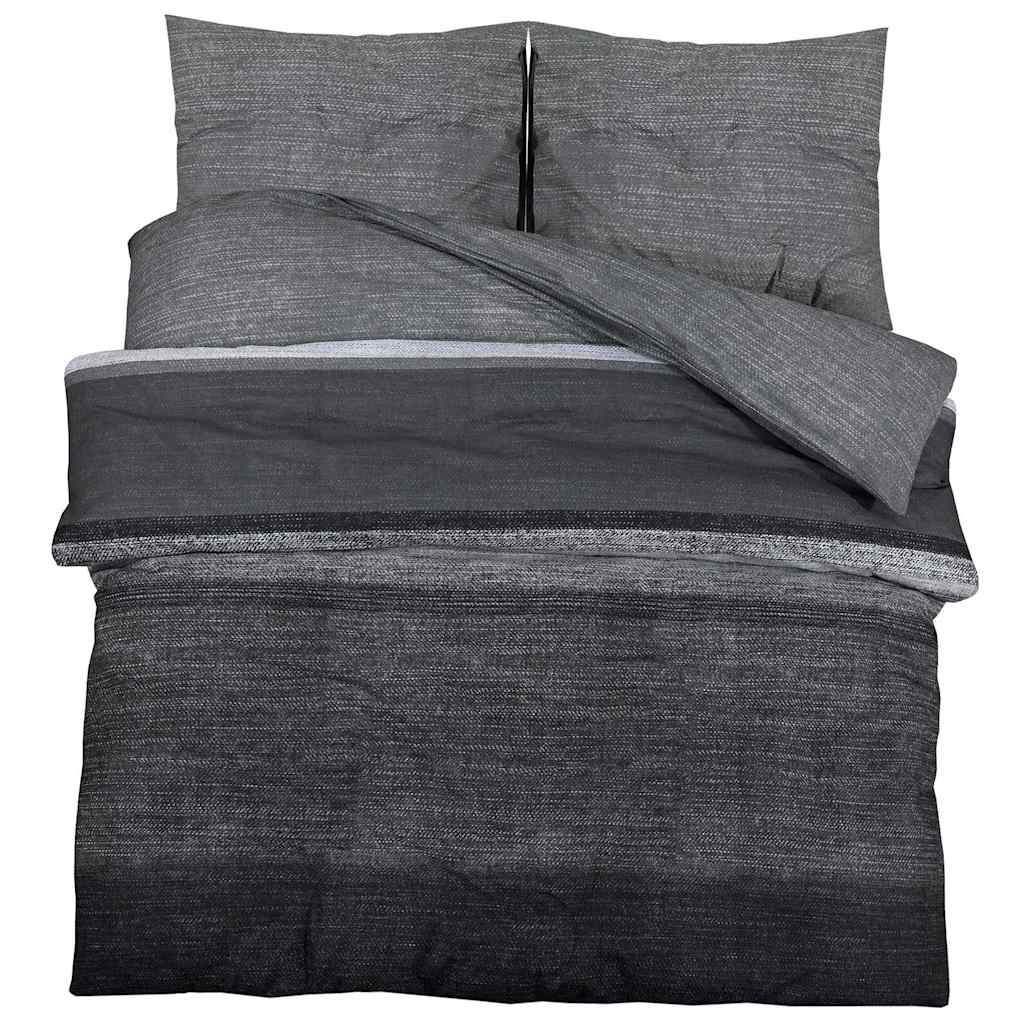 Set de cubierta vórica de Vidaxl 260x240 cm Algodón gris oscuro