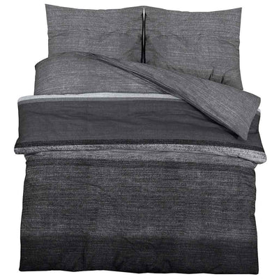 Vidaxl nuvial overray set 200x200 cm de algodón gris oscuro