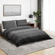 Vidaxl nuvial overray set 200x200 cm de algodón gris oscuro