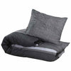 Vidaxl nuvial overray set 200x220 cm de algodón gris oscuro