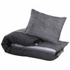 Vidaxl nuvial overray set 140x200 cm de algodón gris oscuro