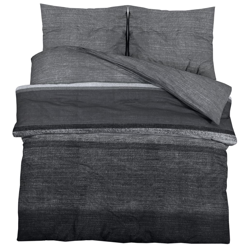 Vidaxl nuvial overray set 260x220 cm de algodón gris oscuro