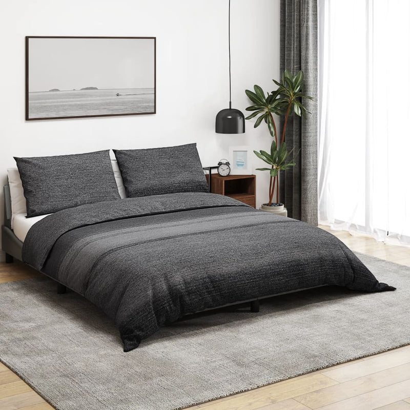 Vidaxl nuvial overray set 260x220 cm de algodón gris oscuro