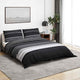 Vidaxl Set di incrocio piumino 140x200 cm in bianco e nero