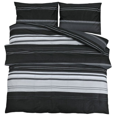 Vidaxl Duvet Crossing Set set 200x200 cm in bianco e nero