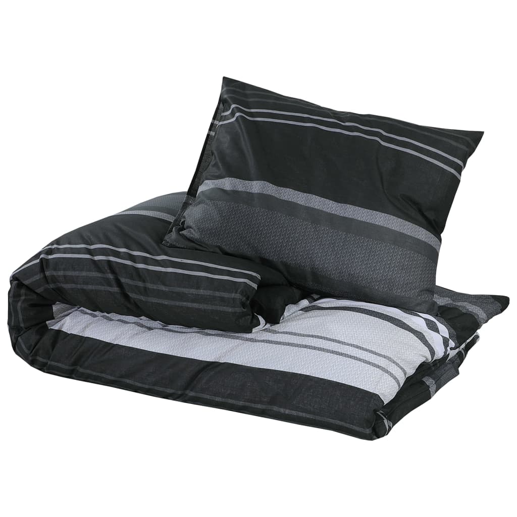 Vidaxl Duvet Crossing Set set 200x200 cm in bianco e nero