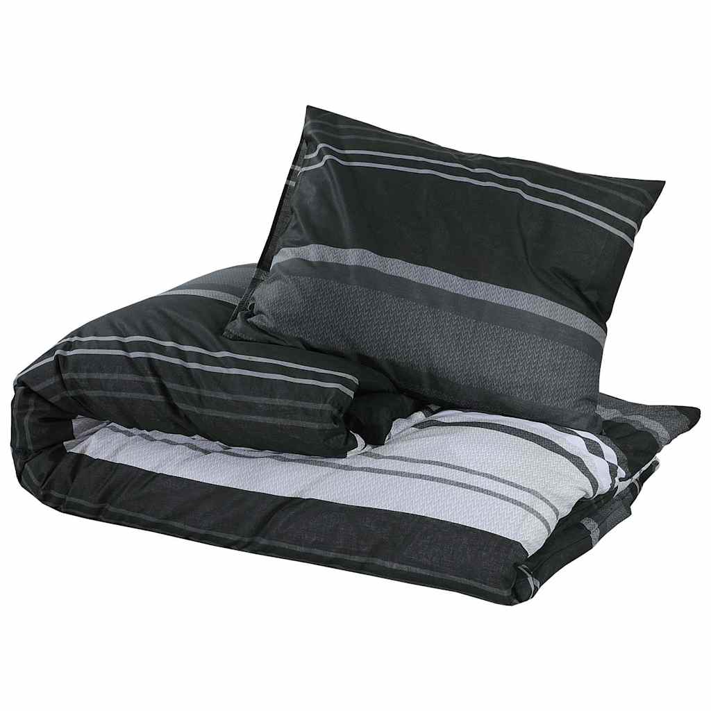 Vidaxl Duvet Crossing Set set 200x200 cm in bianco e nero