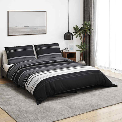 Vidaxl Duvet Crossing Set set 200x200 cm in bianco e nero