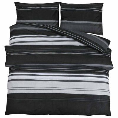 Vidaxl Duvet Crossing Set set 200x200 cm in bianco e nero