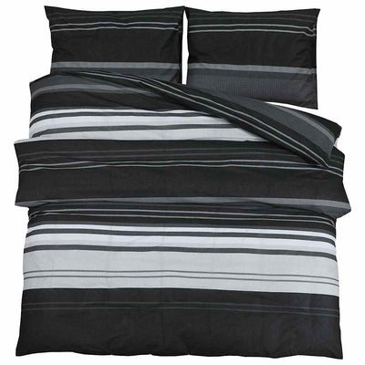 Vidaxl Duvet Crossing Set set 200x200 cm in bianco e nero