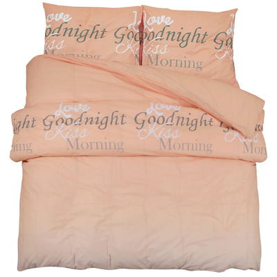 Vidaxl Duvet Overlay Set 135x200 cm di cotone rosa