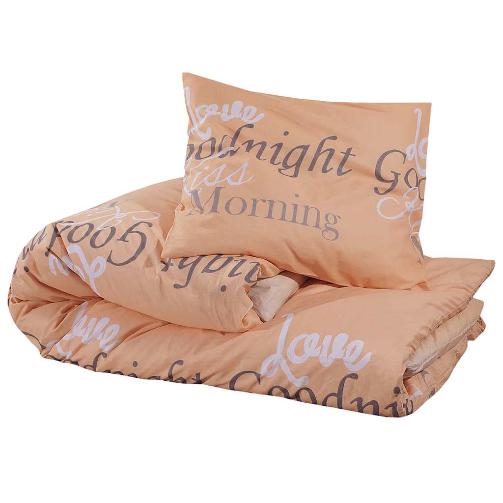 Vidaxl Duvet Overlay Set 135x200 cm di cotone rosa