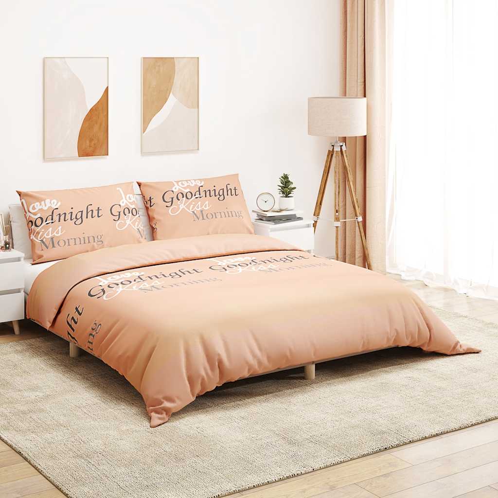 Conjunto de cruces de vóricas Vidaxl 155x220 cm de algodón rosa
