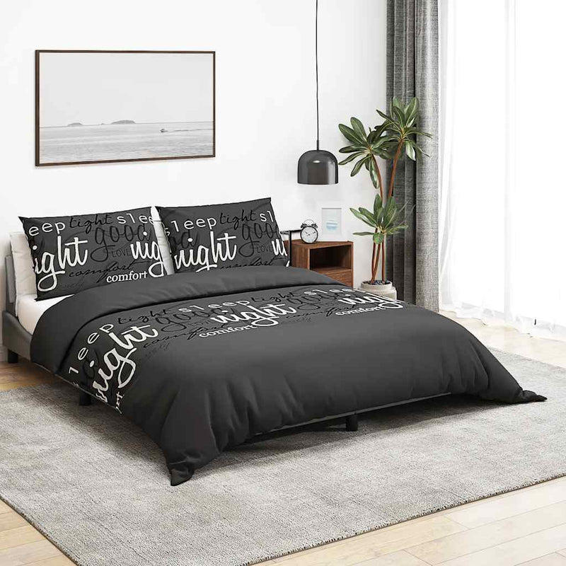 Vidaxx juego de funda nórdica 140x200 cm algodón negro