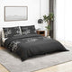 Vidaxl nudor overray set 240x220 cm de algodón negro