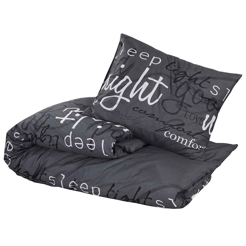 Vidaxl nuvial overray set 220x240 cm de algodón negro