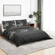 Vidaxl nuvial overray set 220x240 cm de algodón negro