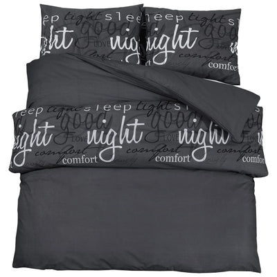 Vidaxl Duvet Overlay Set 260x240 cm di cotone nero