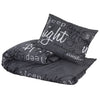 Vidaxl Duvet Overlay Set 135x200 cm di cotone nero
