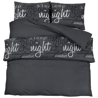 Vidaxl Duvet Superay Set 155x220 cm in cotone nero