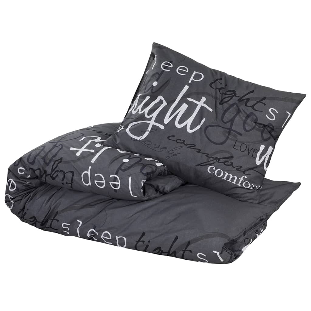 Vidaxl nudor overray set 155x220 cm de algodón negro