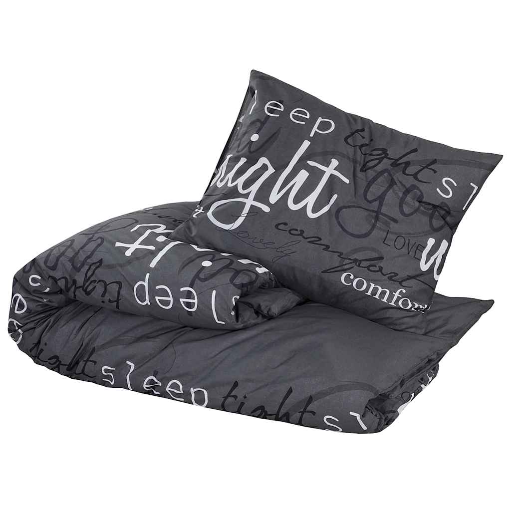 Vidaxl nudor overray set 155x220 cm de algodón negro