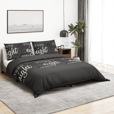 Vidaxl Duvet Superay Set 155x220 cm in cotone nero