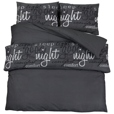 Vidaxl Duvet Sumpay set 200x220 cm in cotone nero